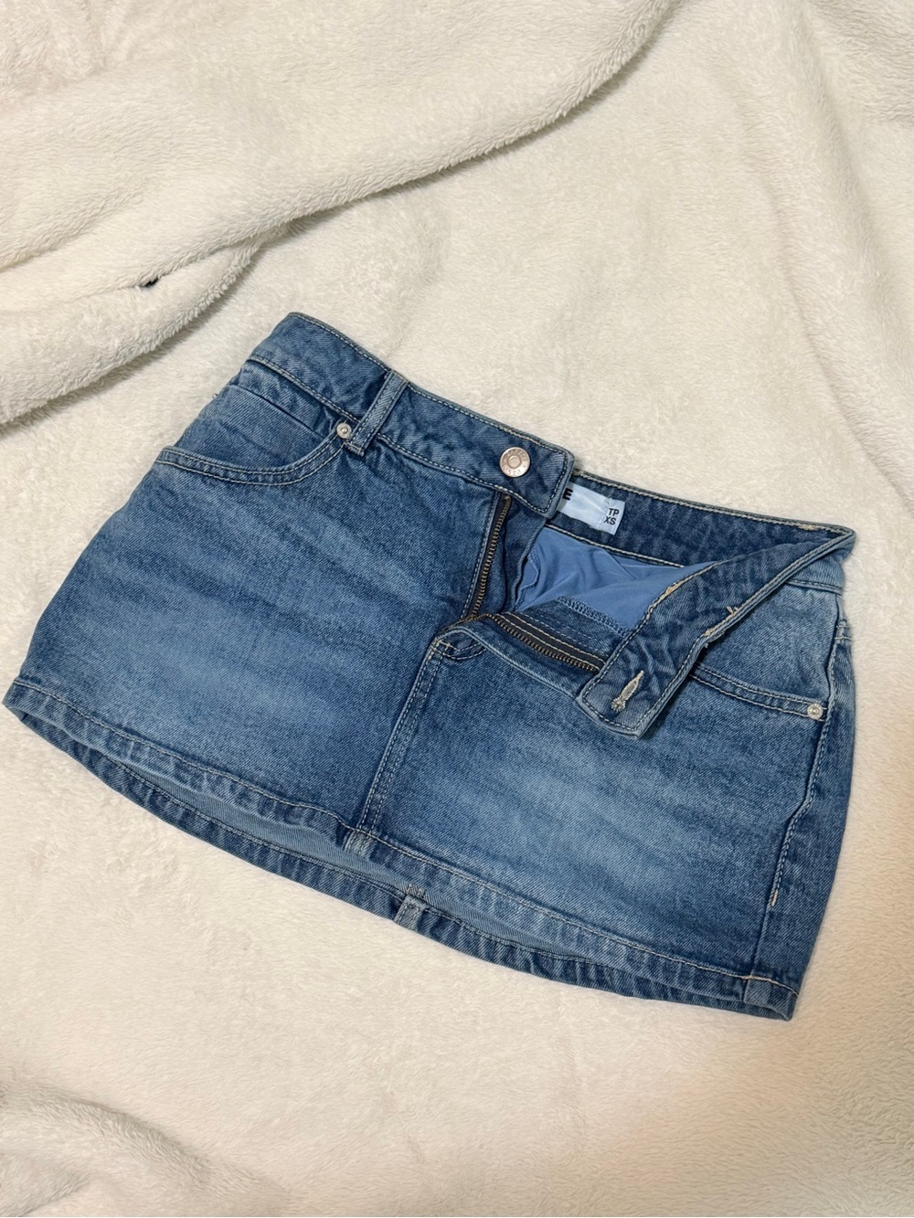 Garage Blue Denim Mini Skirt